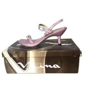 Nina lilac metallic kitten heel with rhinestone 7